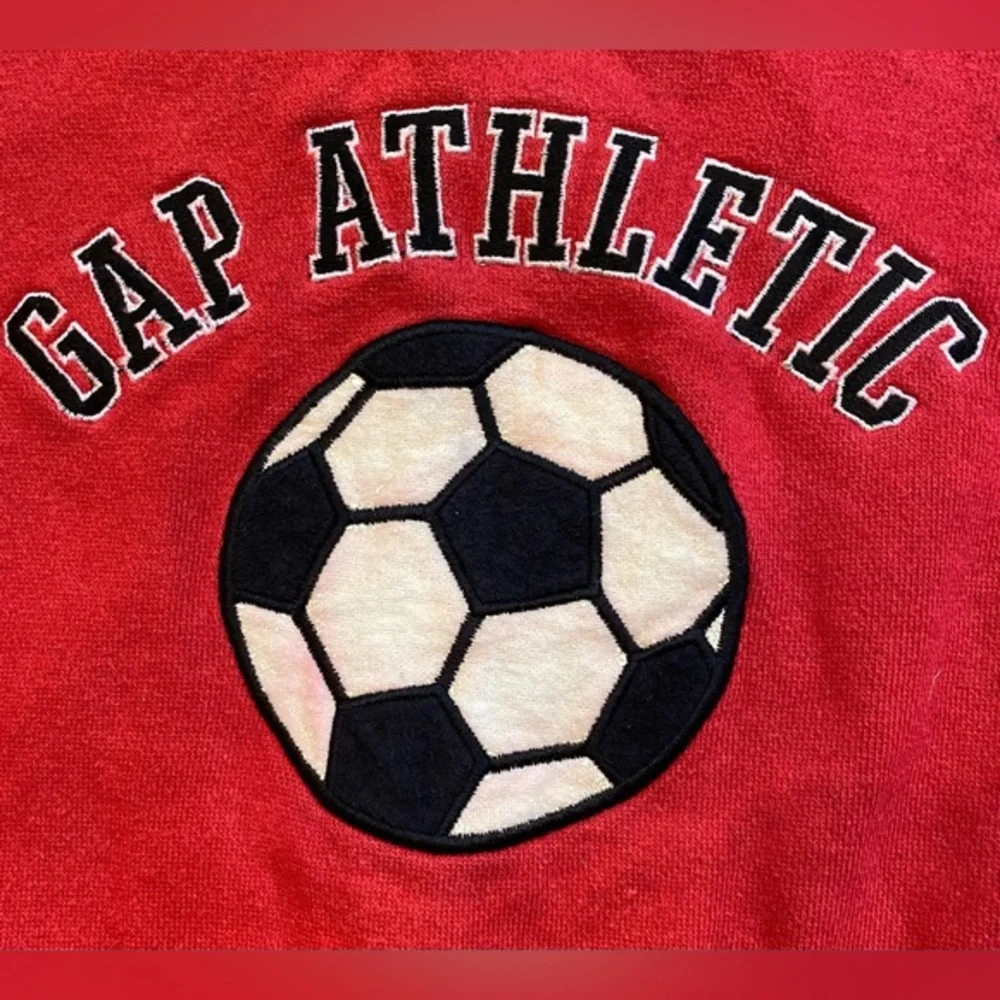Vintage Gap XXS Red “Gap Athletic” Graphic Crew‎ Neck Long Sleeve Sweatshirt